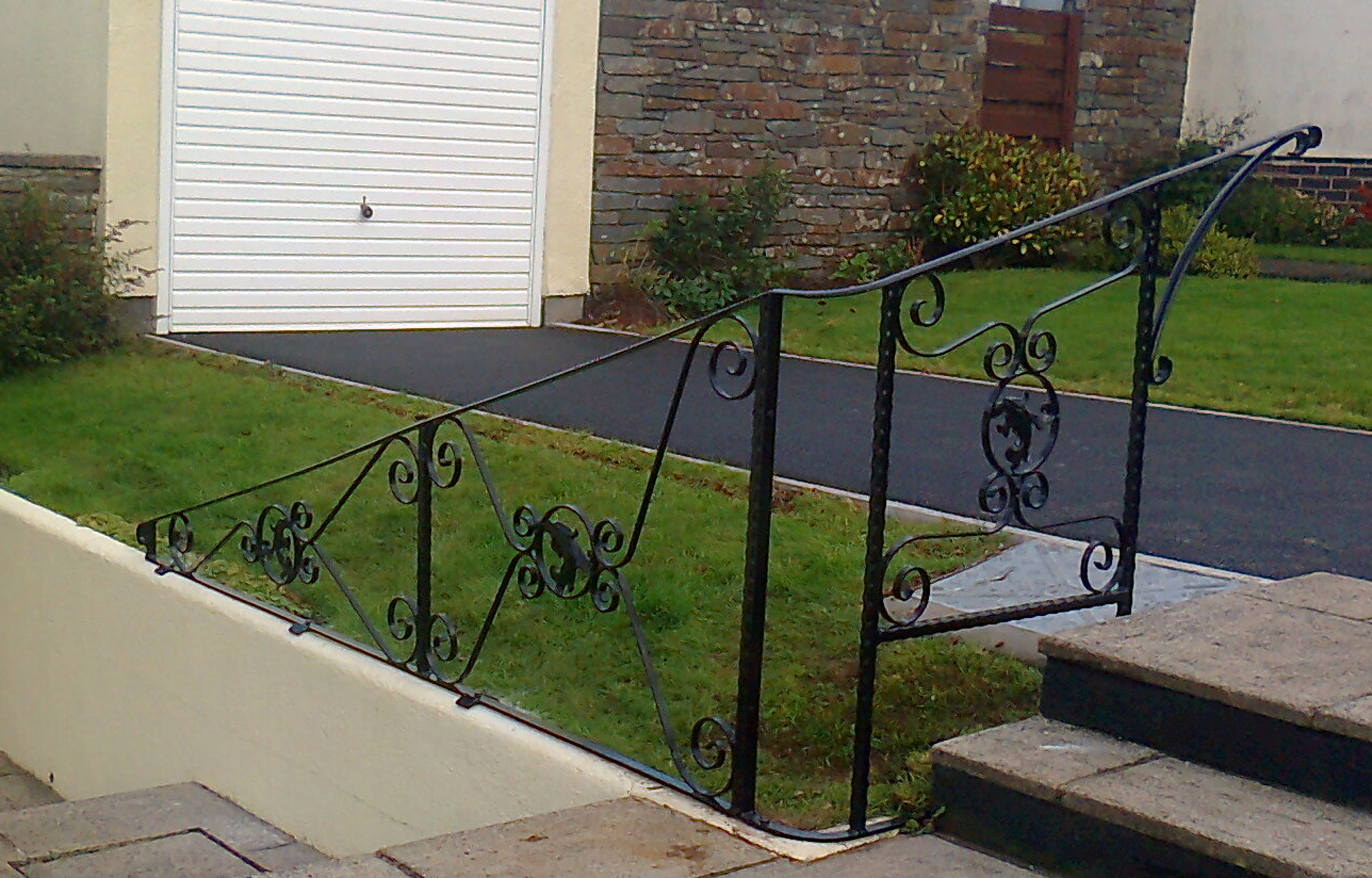 Wrought iron hand rail bespoke