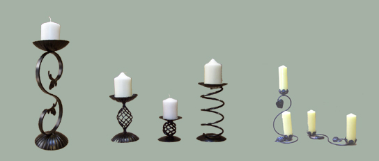 wrought iron candle holders
