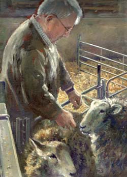 genre painting shepherd