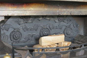 decorative steel fire back