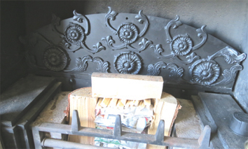 decorative steel fire back