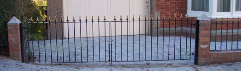 iron and steel ornate gates