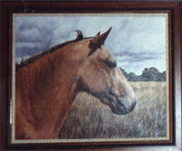 atmospheric horse study in oils