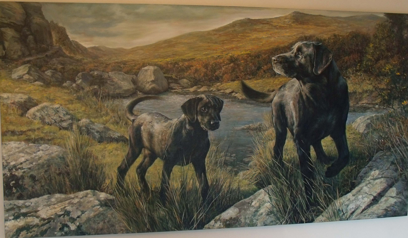 Labrador portrait dog painting animal artwork