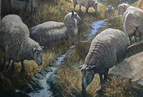 sheep mural