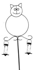cat bird feeder hanger in wrought iron