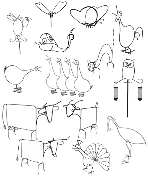 iron steel garden sculptures animal designs