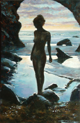 girl in cave