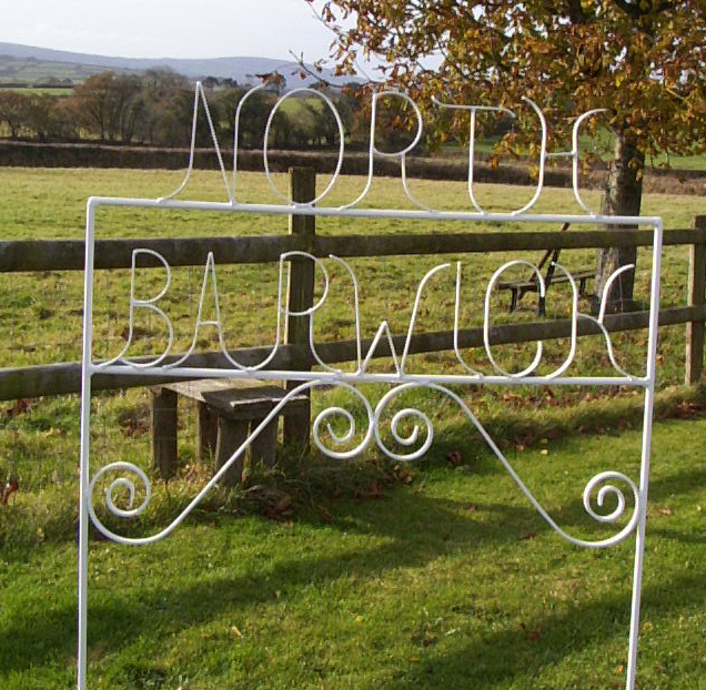 Wrought iron house name plates